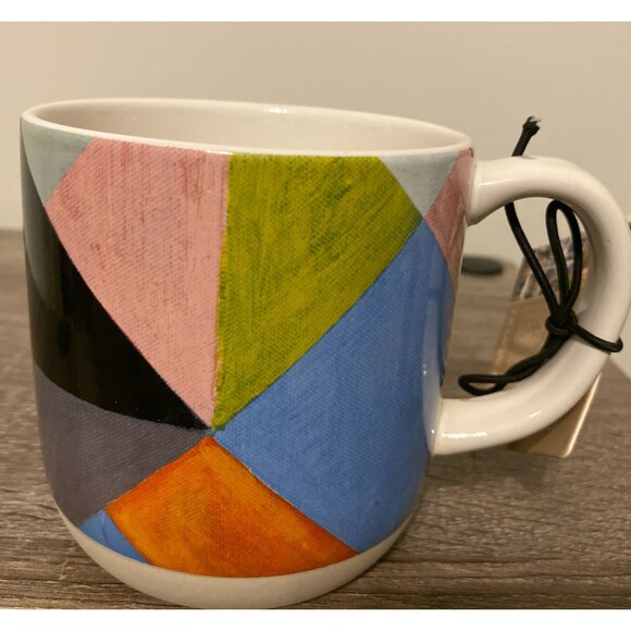 Artlifting Stoneware Mug Cup Pyramid Geometric Designer Jeffrey Powers New 16oz - Picture 6 of 8